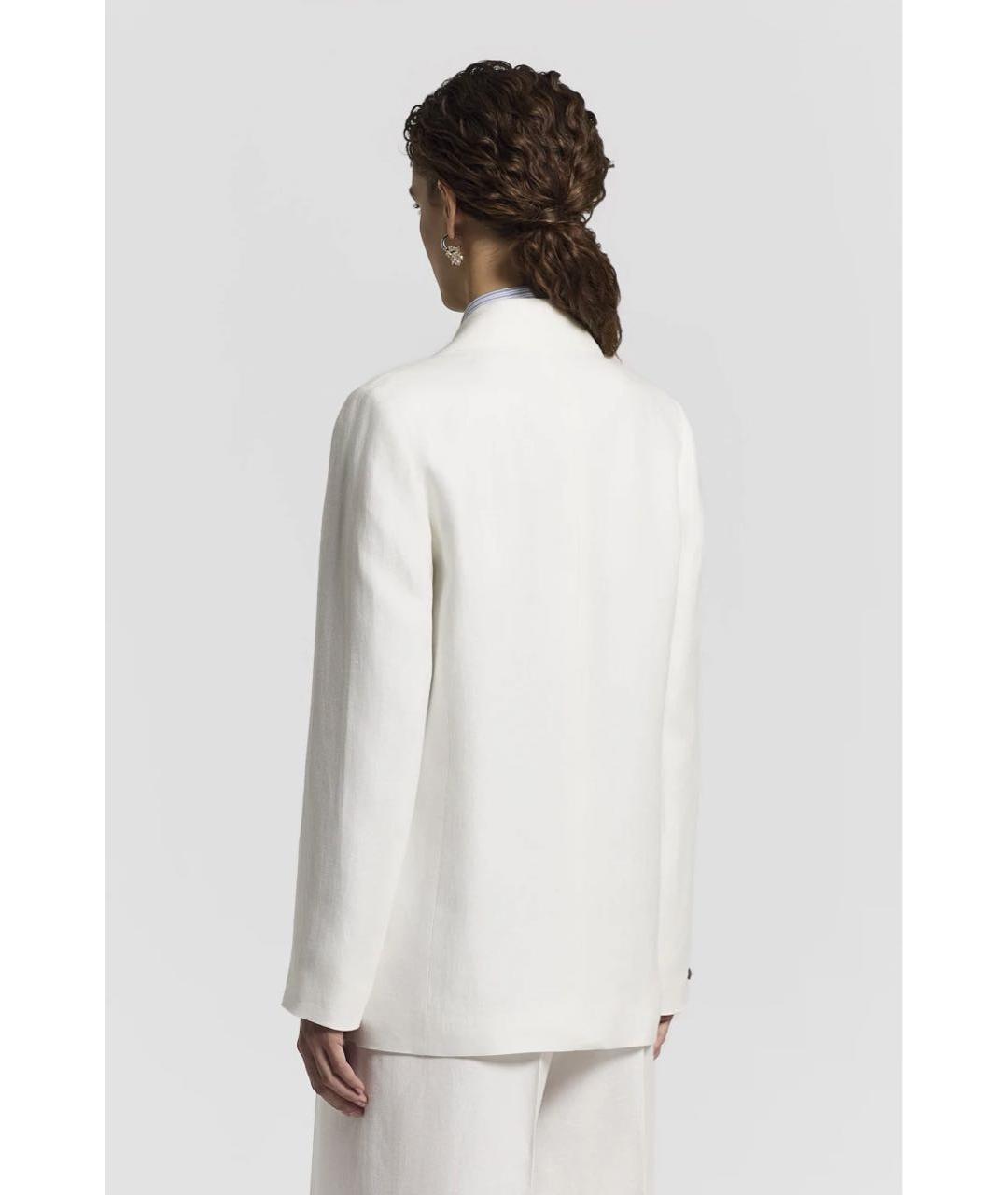 PESERICO Белый льняной жакет/пиджак, фото 2