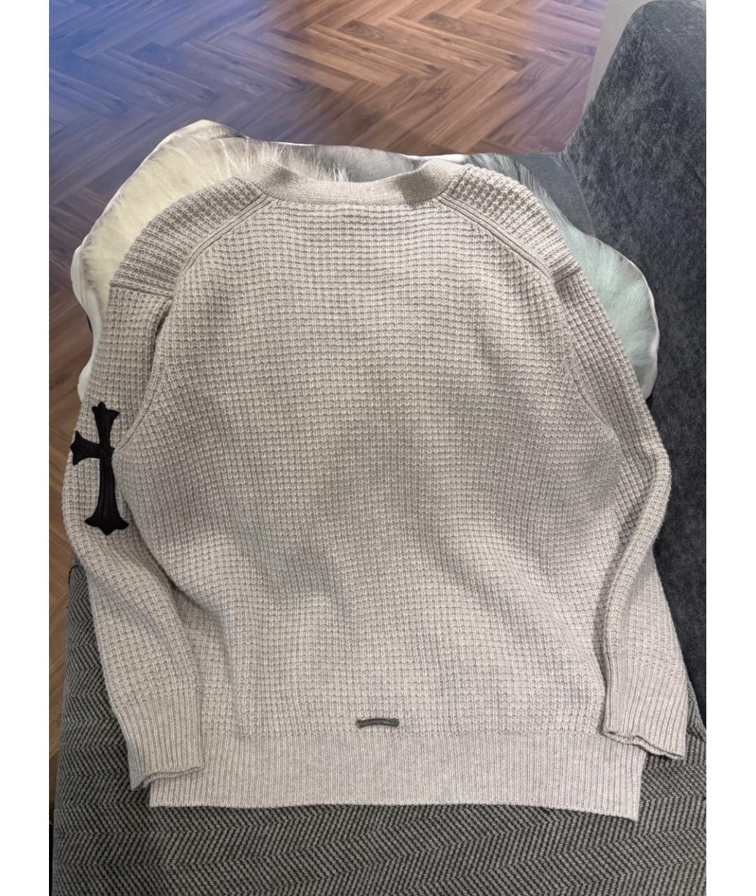 CHROME HEARTS Черный кашемировый кардиган, фото 2