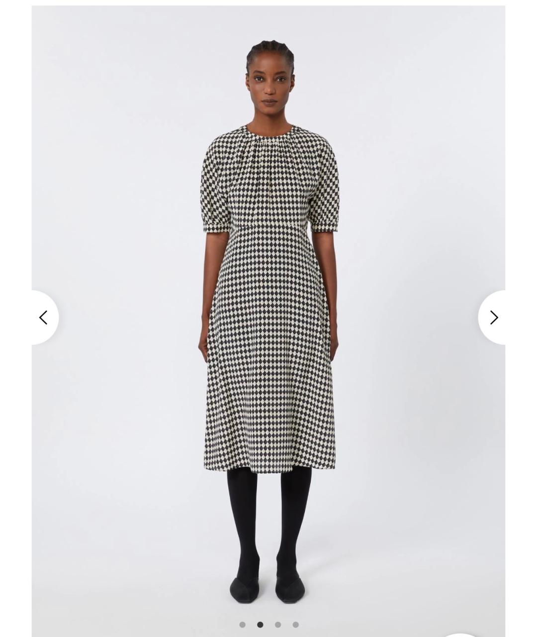 MAX MARA Белое шелковое повседневное платье, фото 2