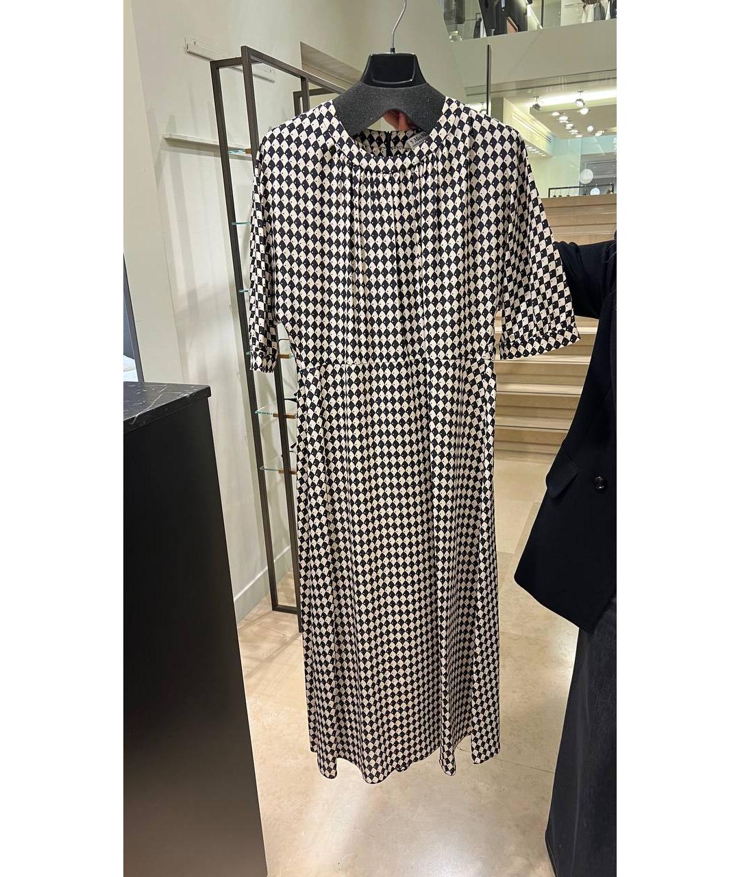 MAX MARA Белое шелковое повседневное платье, фото 3