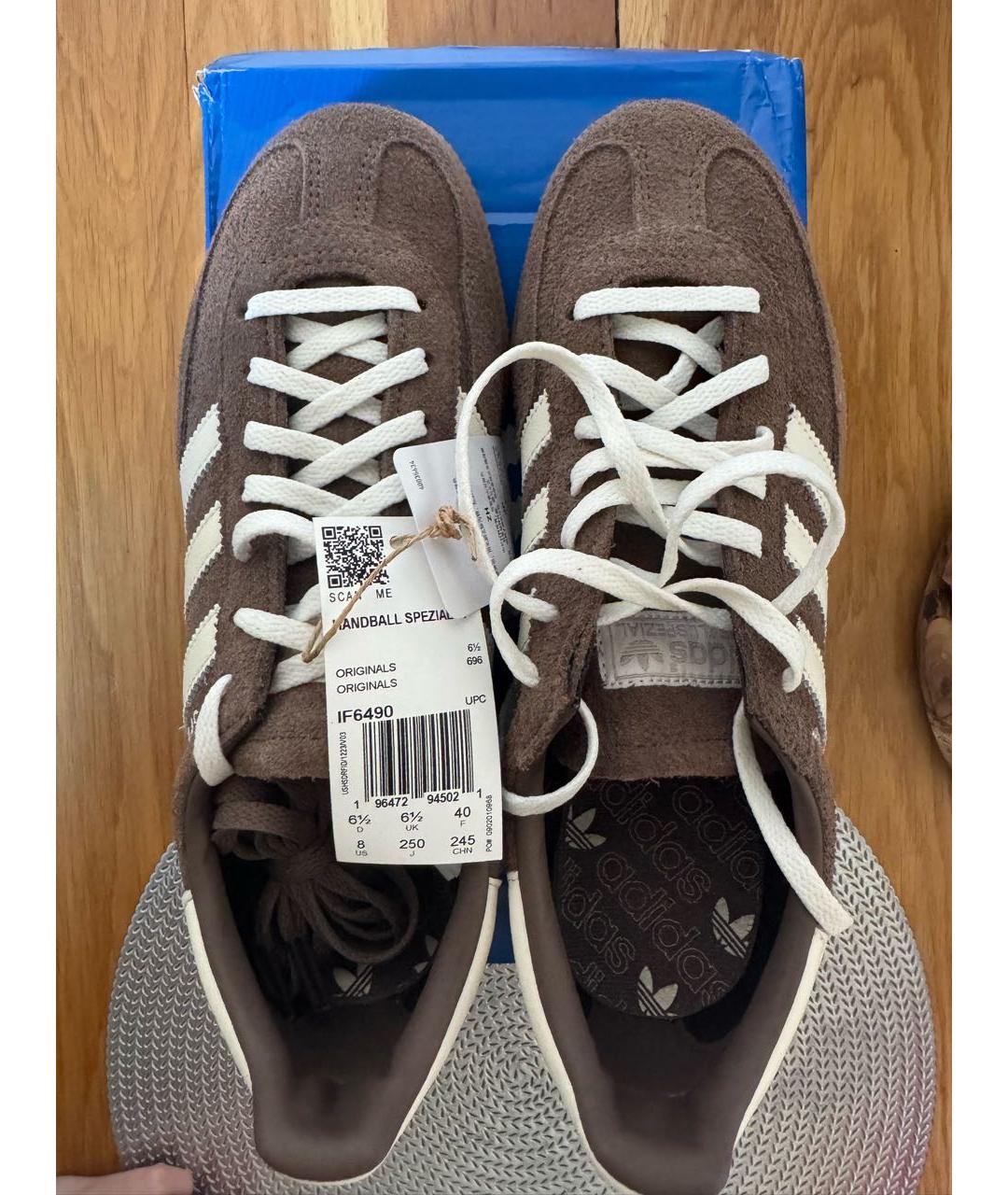 ADIDAS Коричневые замшевые кроссовки, фото 3