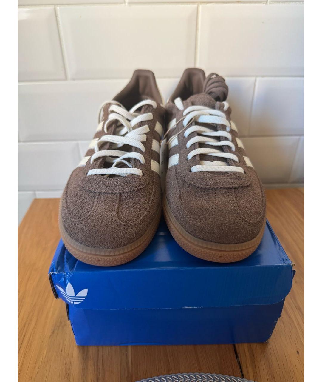 ADIDAS Коричневые замшевые кроссовки, фото 2