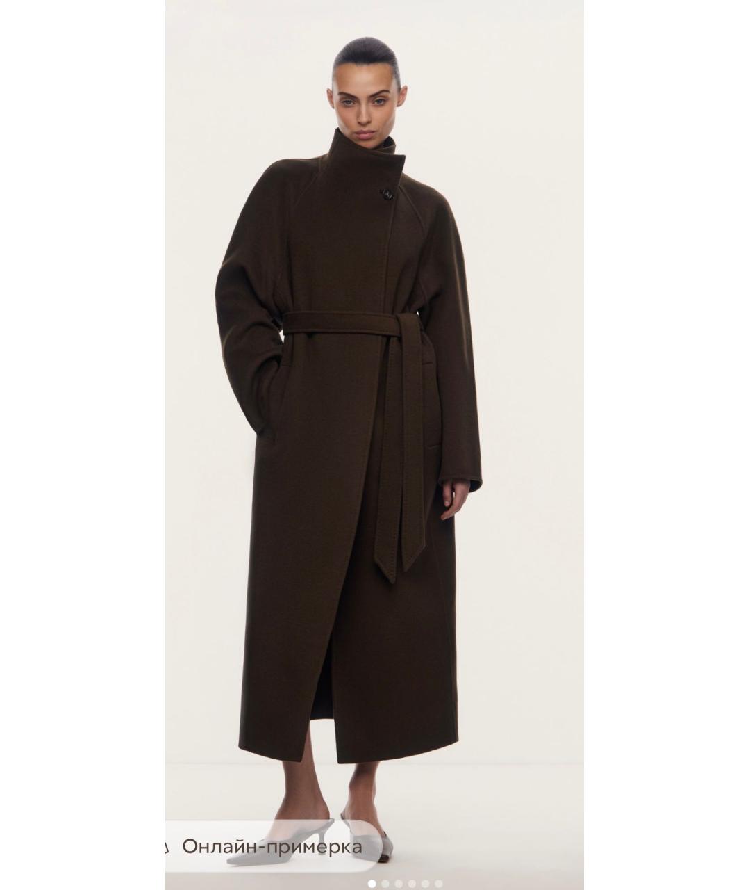 12 STOREEZ Коричневое шерстяное пальто, фото 5