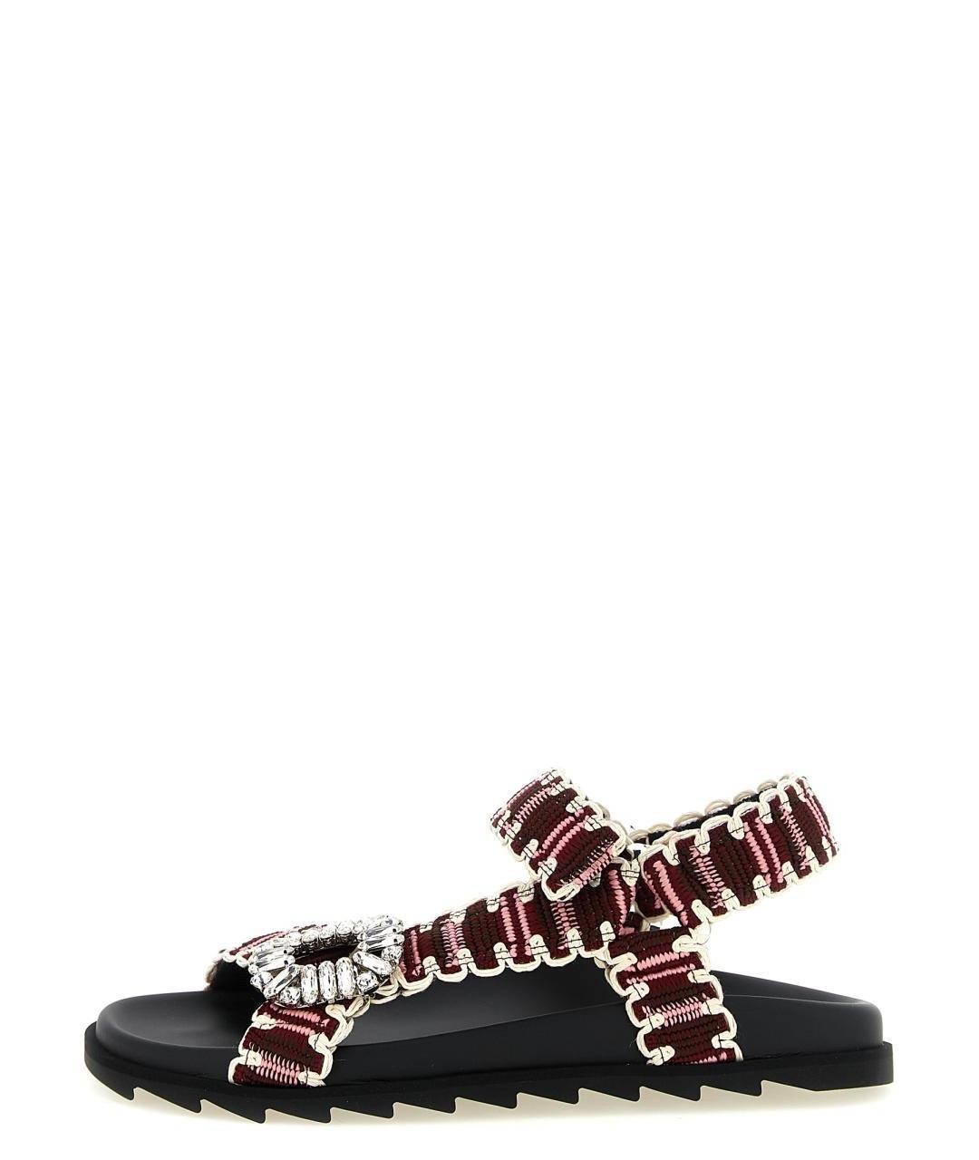 ROGER VIVIER Розовые синтетические босоножки, фото 3