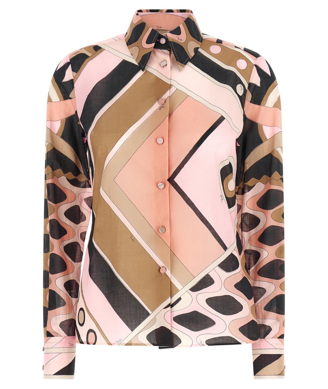 EMILIO PUCCI Розовая хлопковая рубашка, фото 1