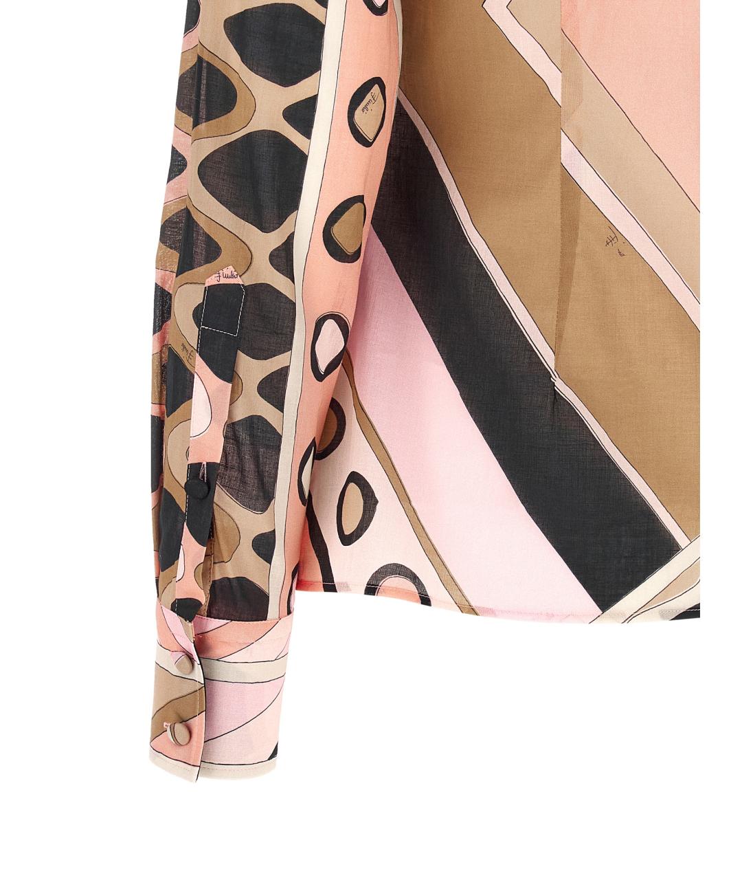EMILIO PUCCI Розовая хлопковая рубашка, фото 4