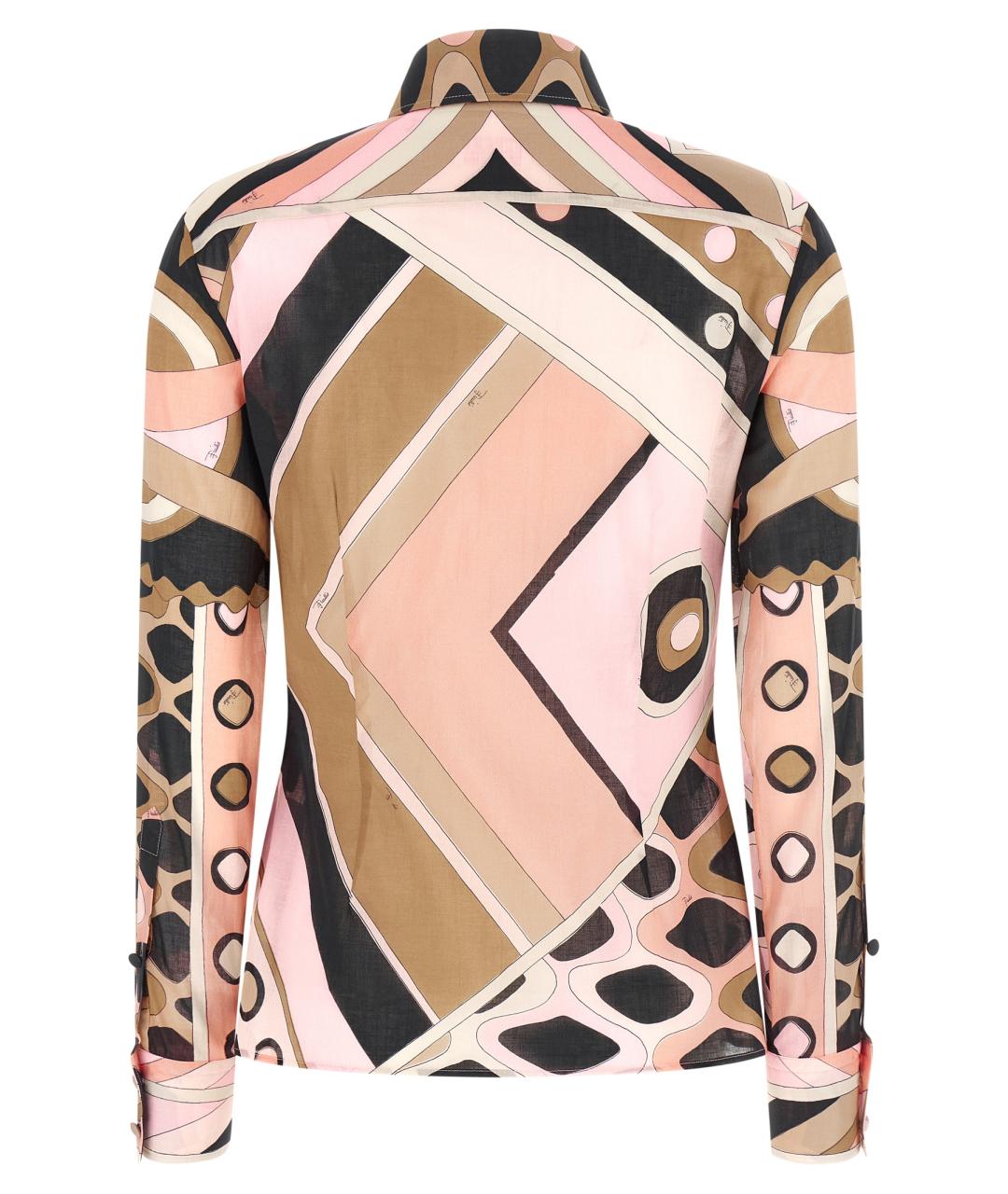 EMILIO PUCCI Розовая хлопковая рубашка, фото 2