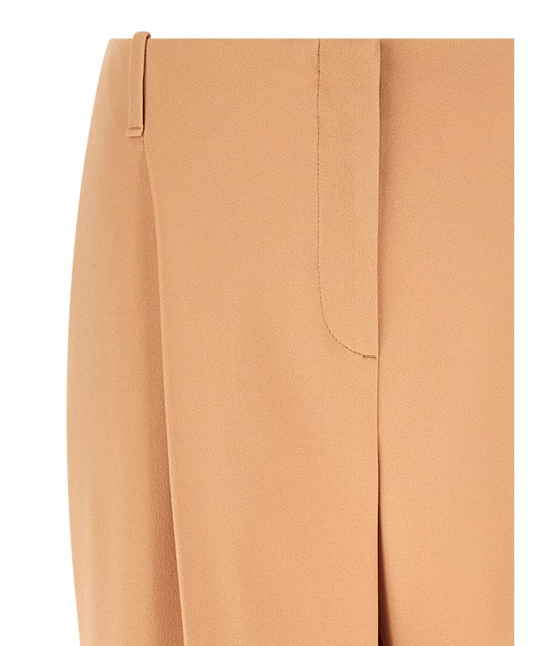 ERMANNO SCERVINO Бежевые вискозные прямые брюки, фото 3