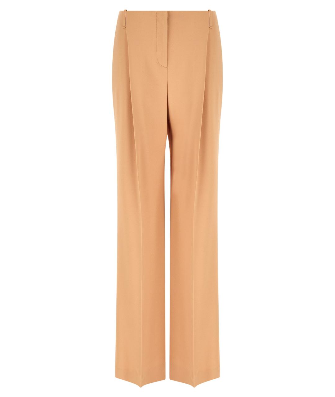 ERMANNO SCERVINO Бежевые вискозные прямые брюки, фото 1