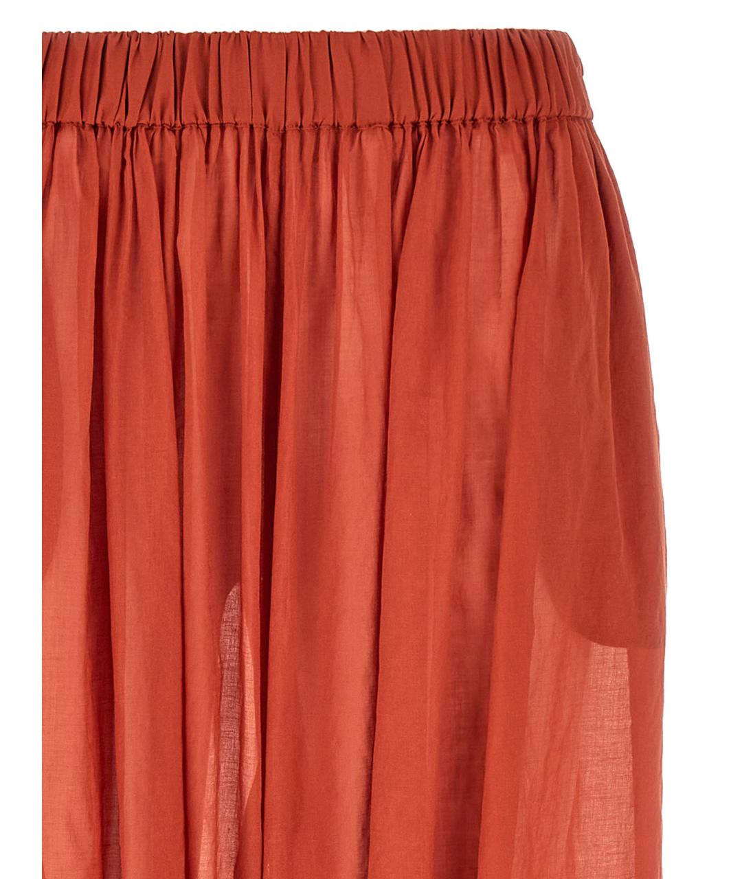 THE ANDAMANE Оранжевое хлопковые прямые брюки, фото 3