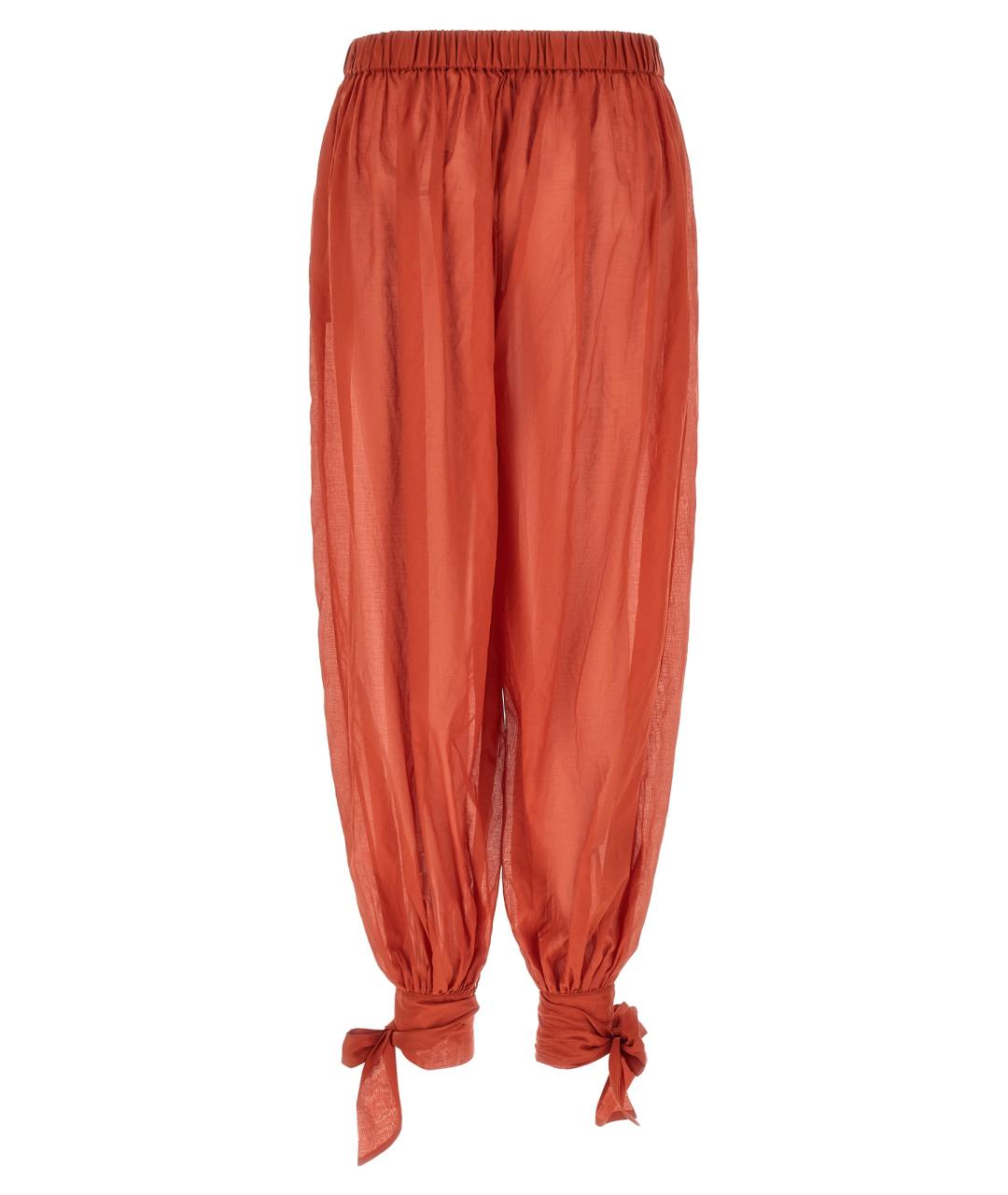THE ANDAMANE Оранжевое хлопковые прямые брюки, фото 2