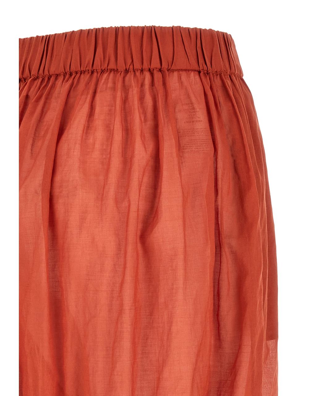 THE ANDAMANE Оранжевое хлопковые прямые брюки, фото 4