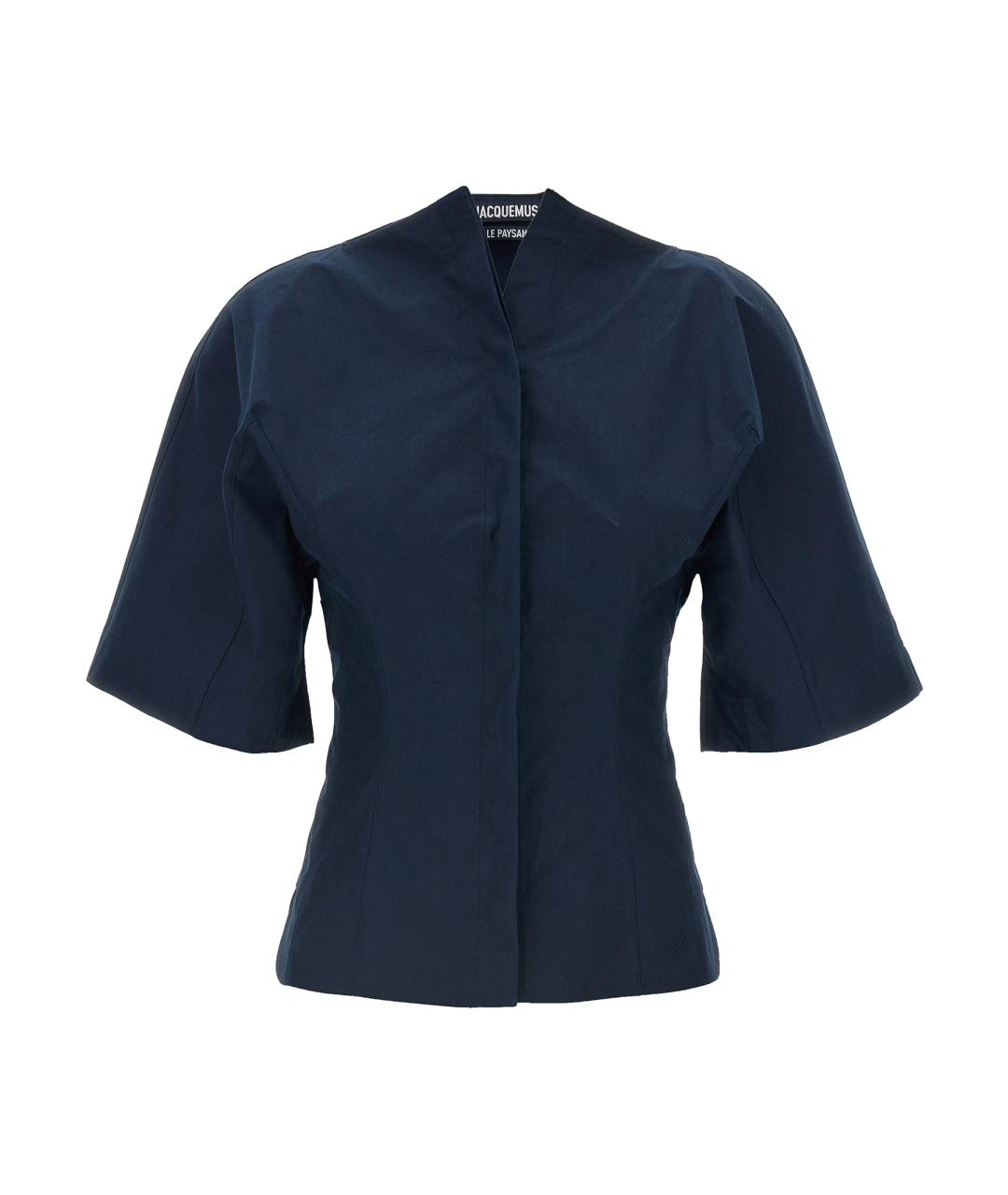 JACQUEMUS Синяя хлопковая блузы, фото 1