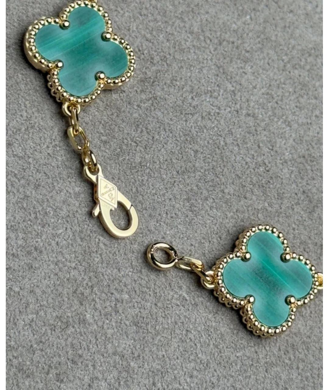 VAN CLEEF & ARPELS Зеленый браслет из желтого золота, фото 4