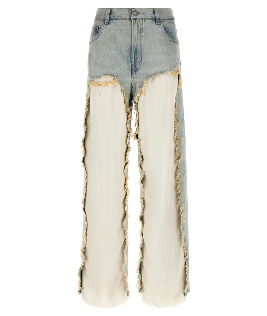 HAIKURE Голубые хлопковые прямые джинсы, фото 1