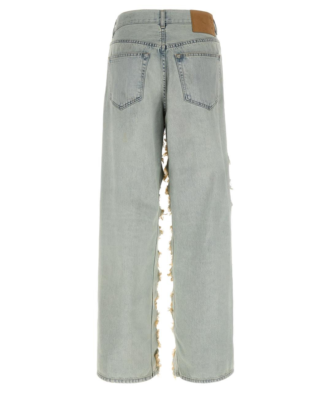 HAIKURE Голубые хлопковые прямые джинсы, фото 2