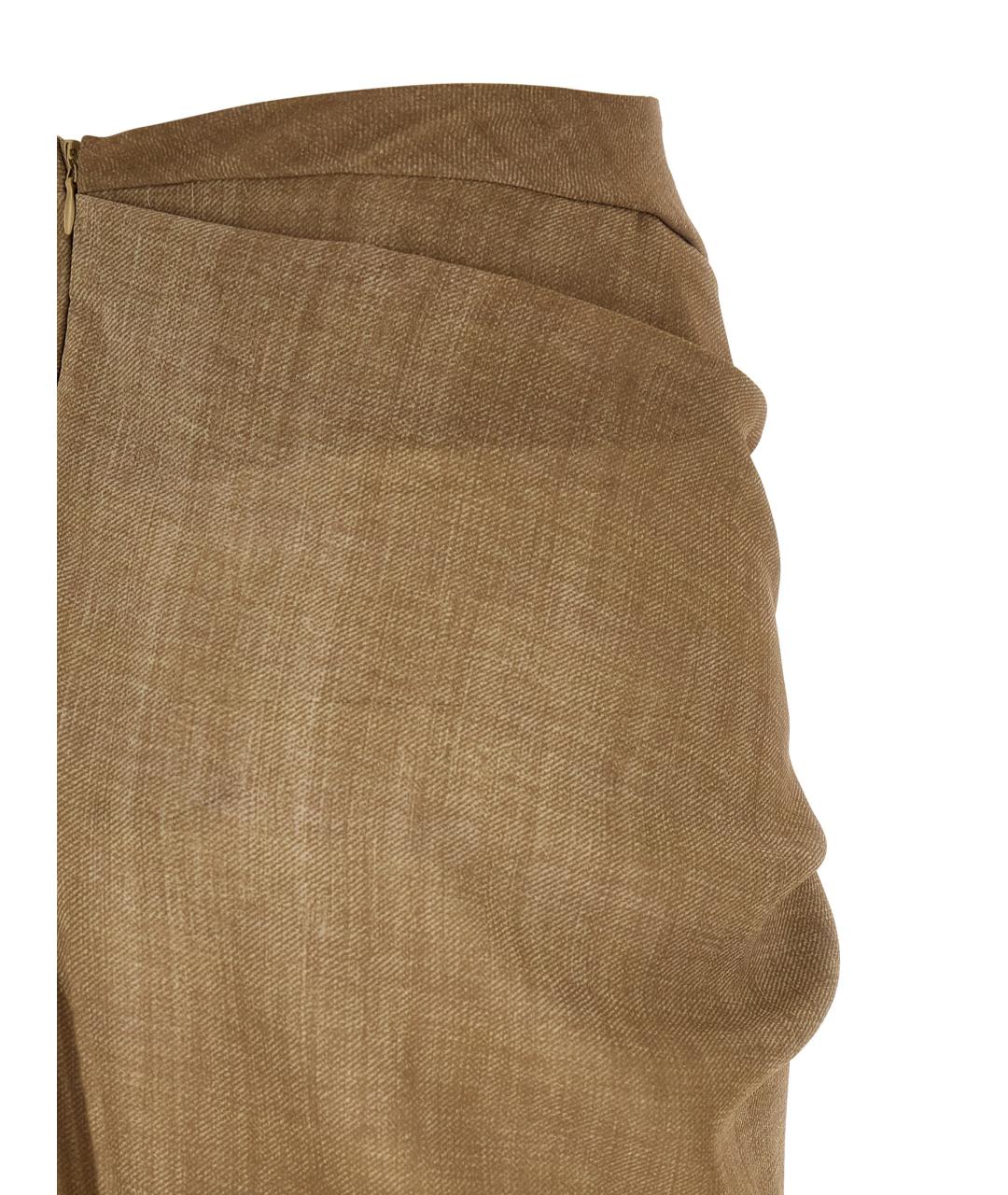 ERMANNO SCERVINO Бежевая полиэстеровая юбка макси, фото 4