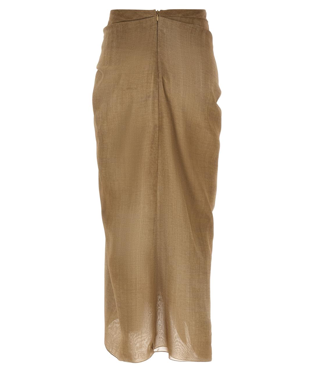 ERMANNO SCERVINO Бежевая полиэстеровая юбка макси, фото 2