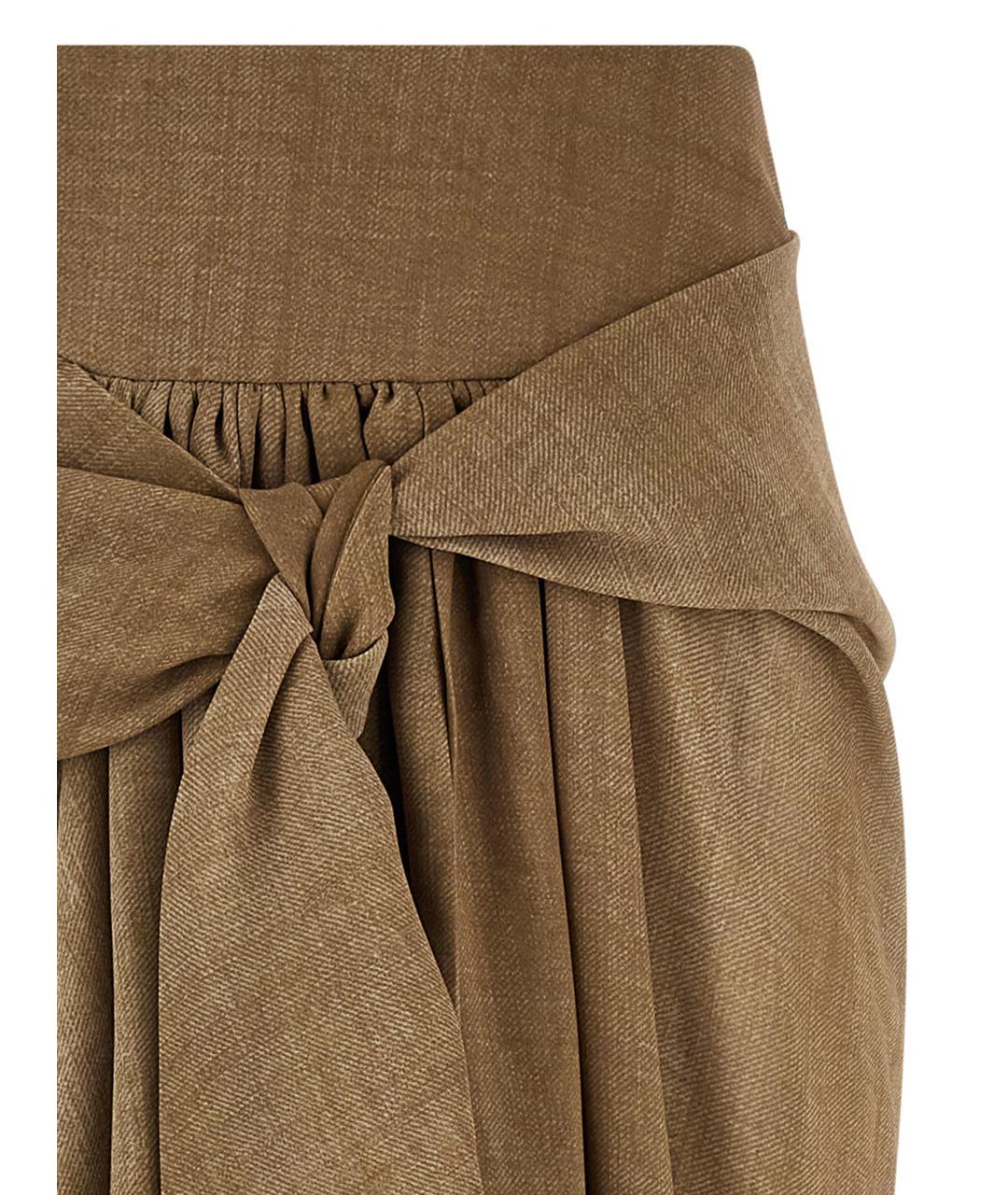 ERMANNO SCERVINO Бежевая полиэстеровая юбка макси, фото 3