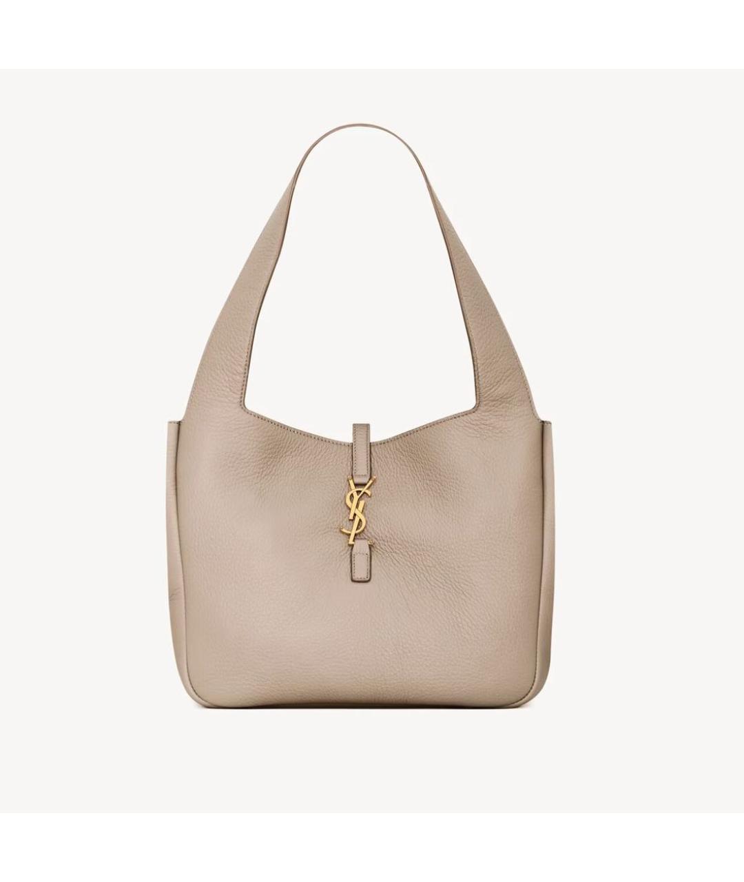 SAINT LAURENT Бежевая кожаная сумка тоут, фото 2