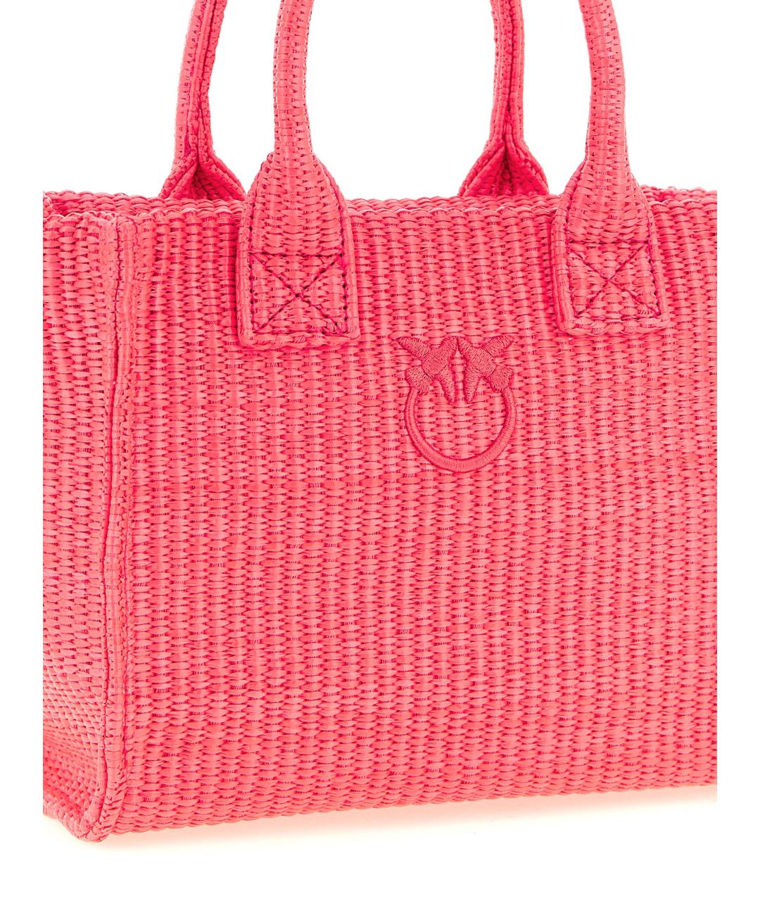 PINKO Фуксия синтетическая сумка тоут, фото 3