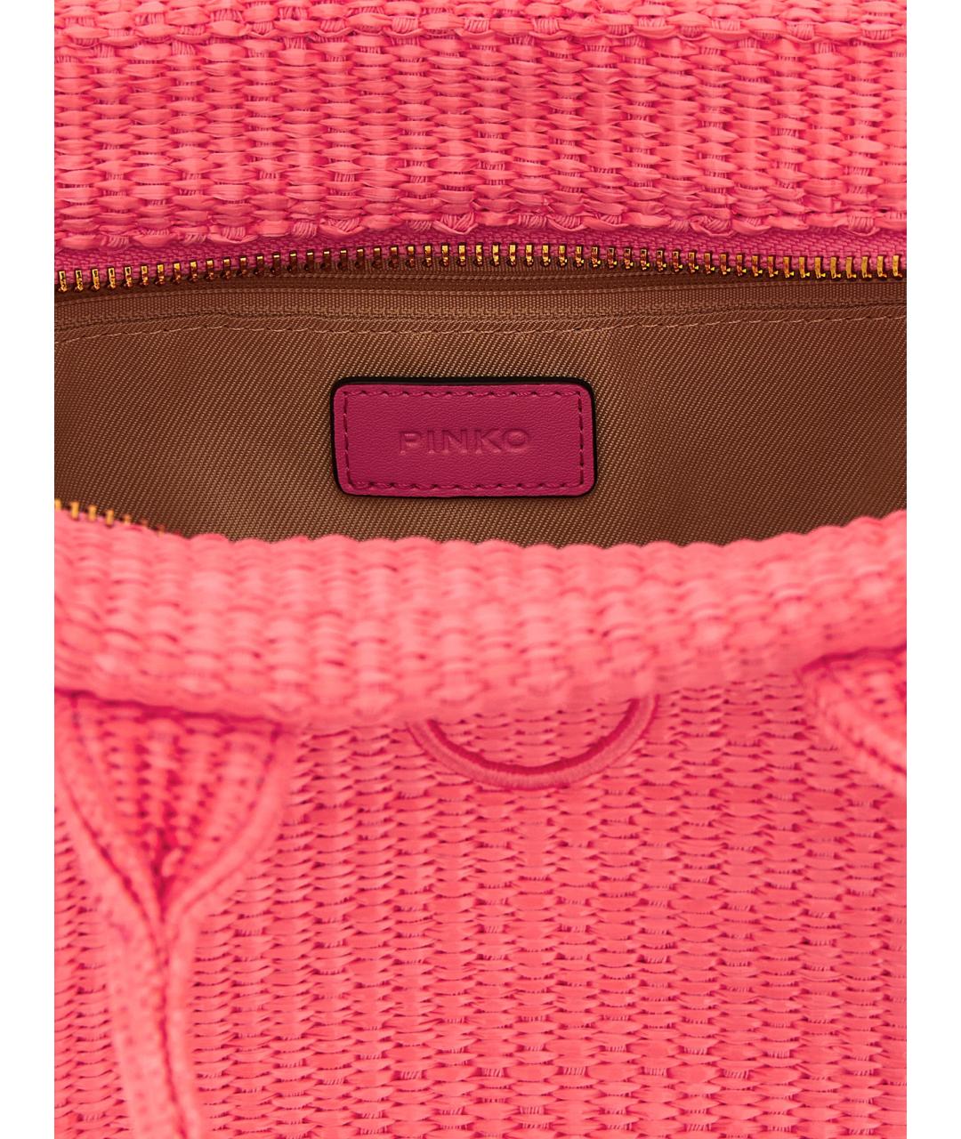 PINKO Фуксия синтетическая сумка тоут, фото 4