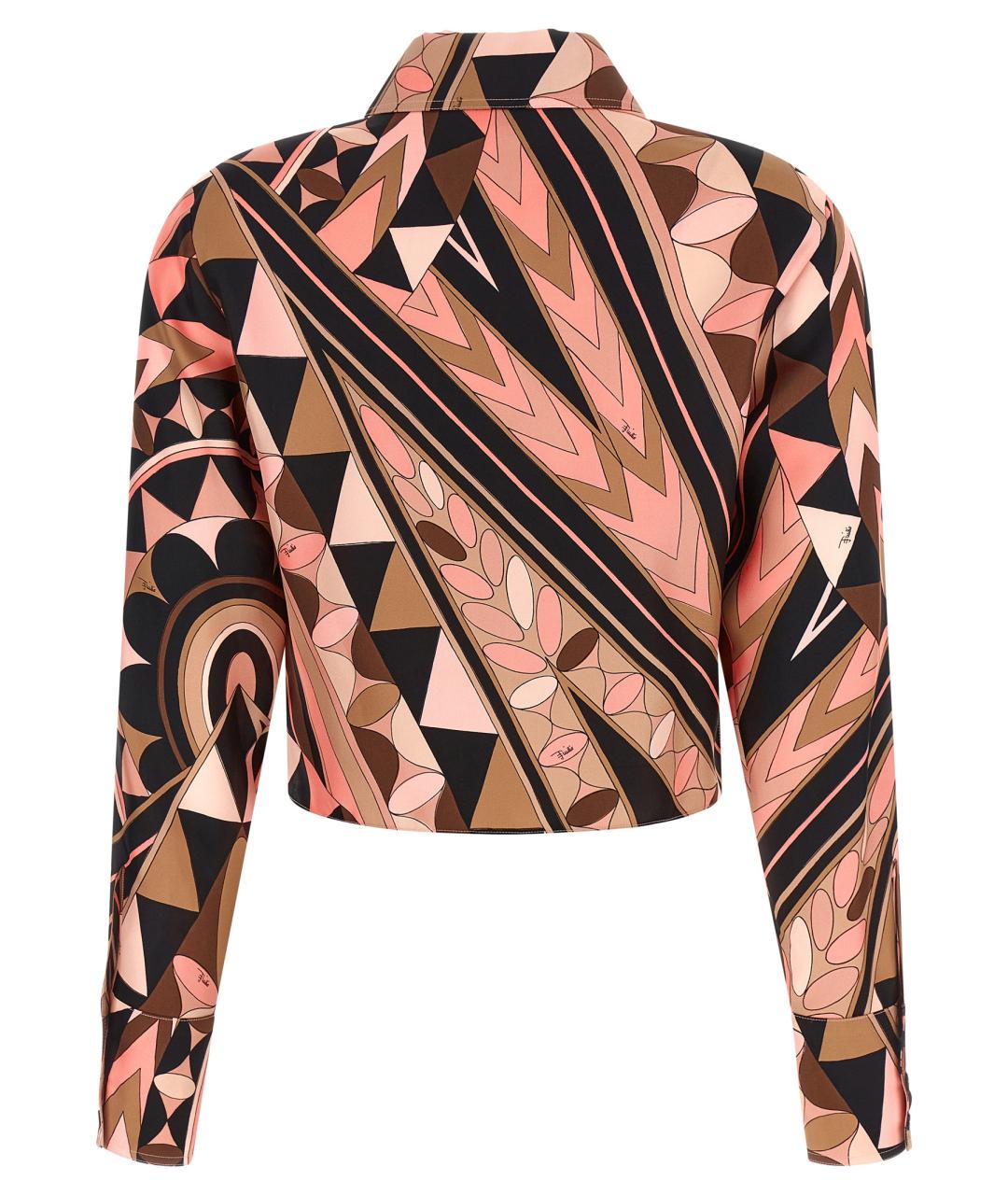 EMILIO PUCCI Розовая шелковая рубашка, фото 2