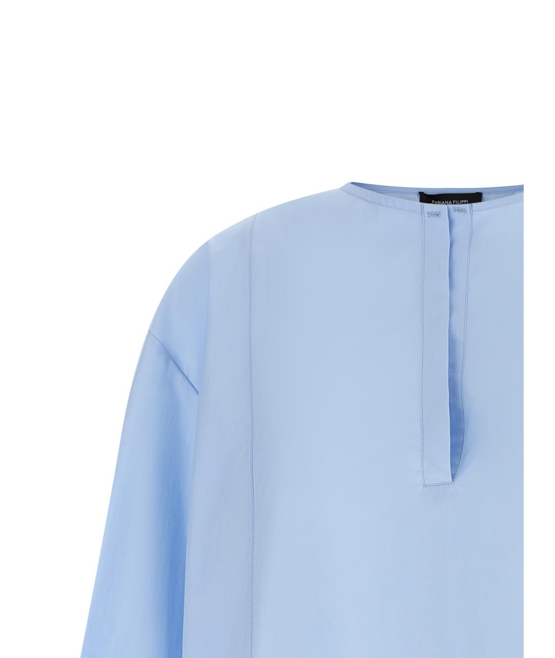 FABIANA FILIPPI Голубая хлопковая блузы, фото 3
