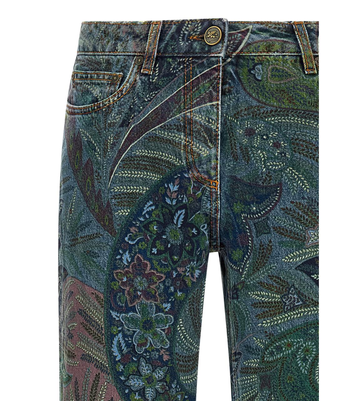 ETRO Синие хлопковые прямые джинсы, фото 3