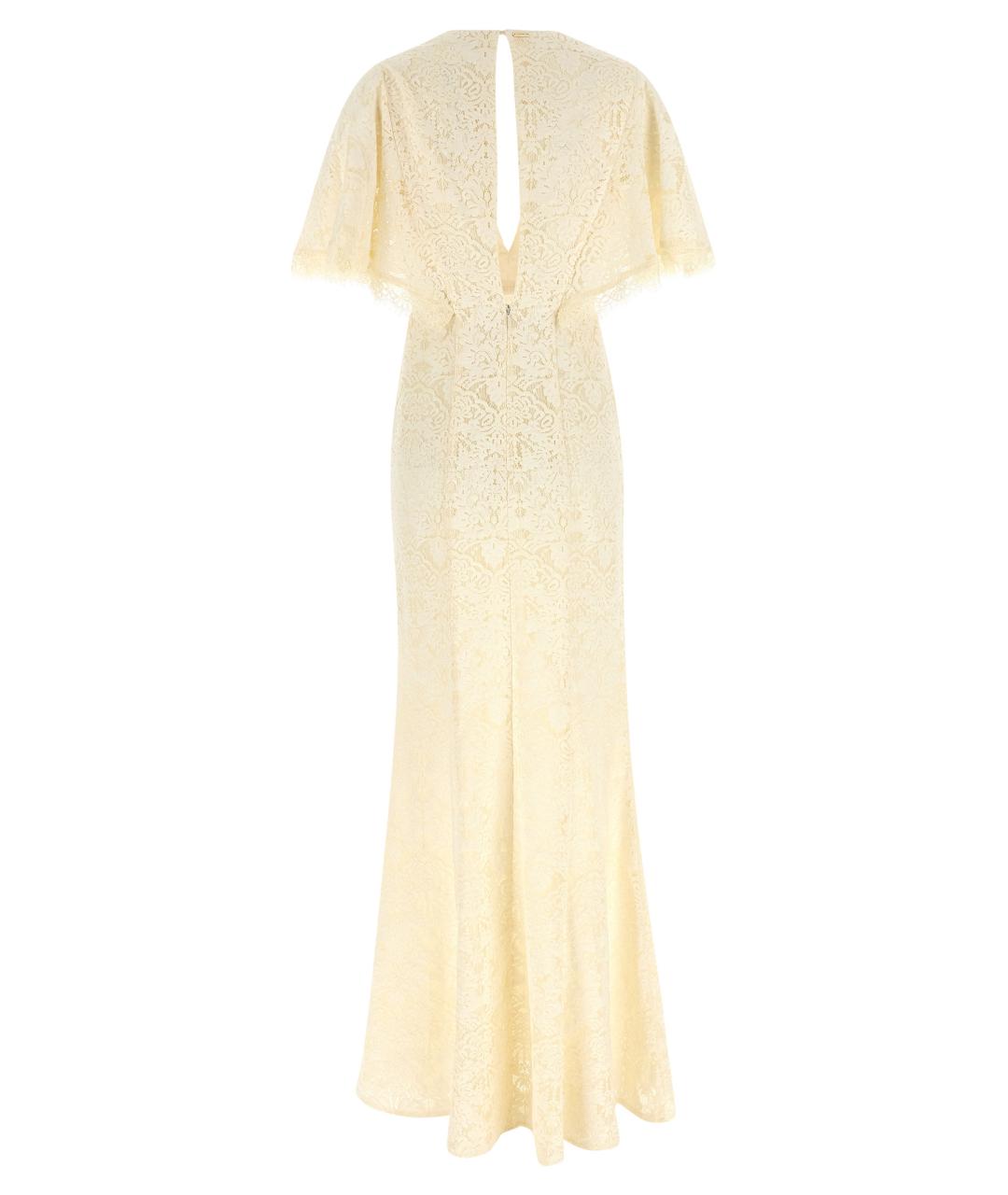 TWIN-SET Белое хлопковое коктейльное платье, фото 2