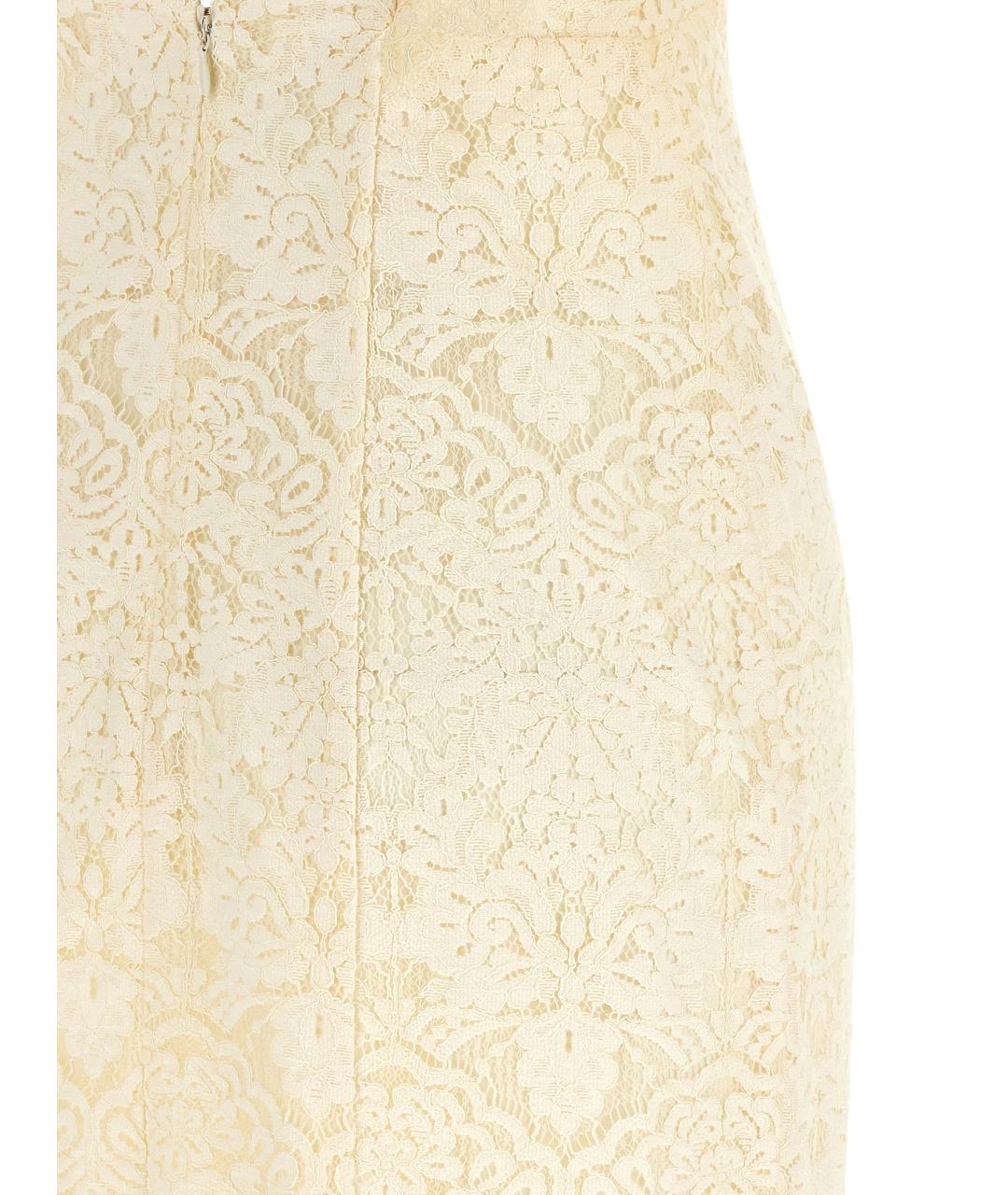 TWIN-SET Белое хлопковое коктейльное платье, фото 4