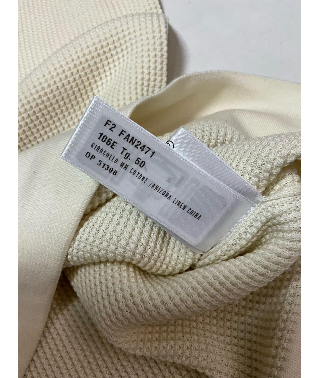 LORO PIANA Бежевый хлопковый джемпер / свитер, фото 8