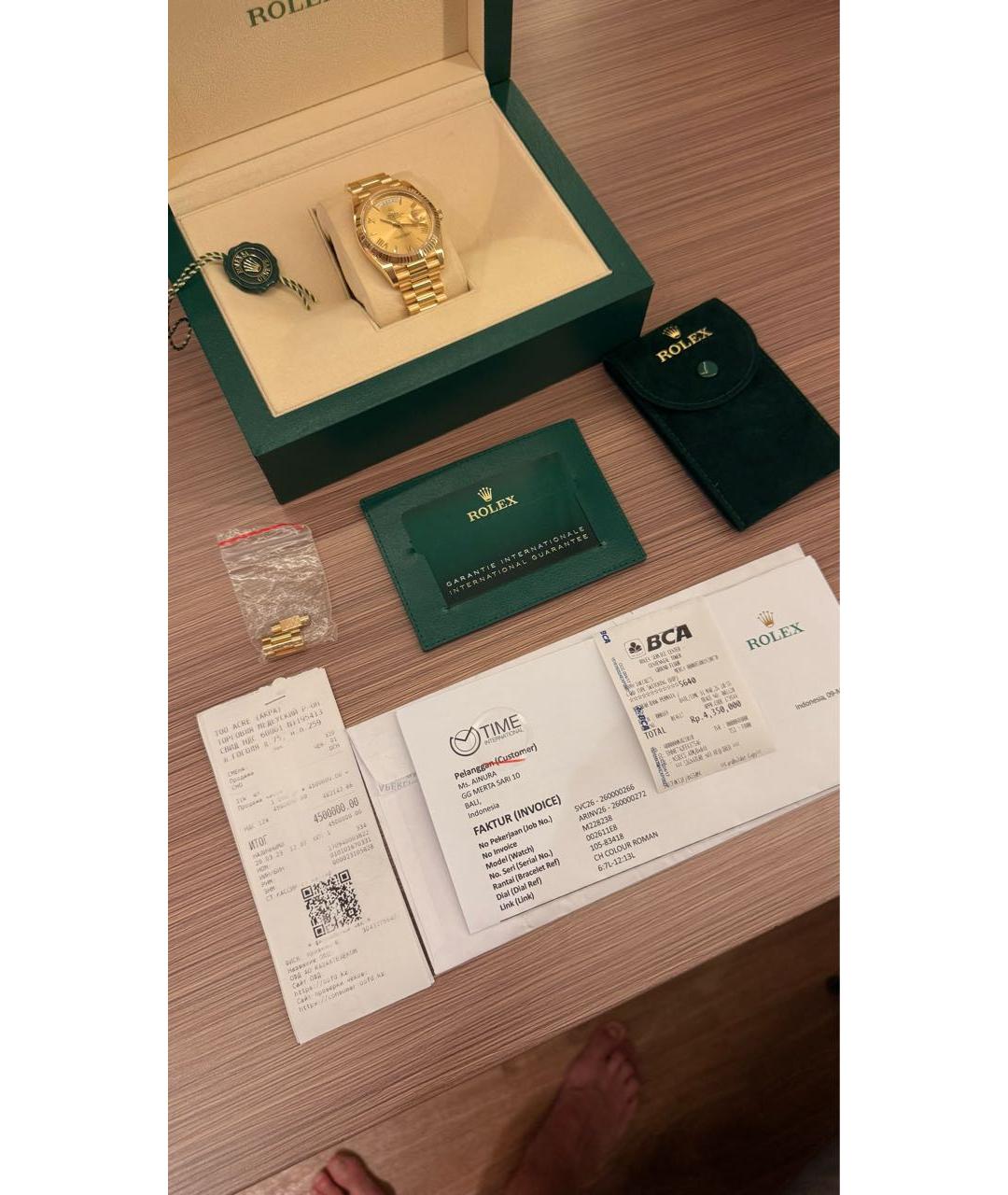 ROLEX Золотые часы из желтого золота, фото 7