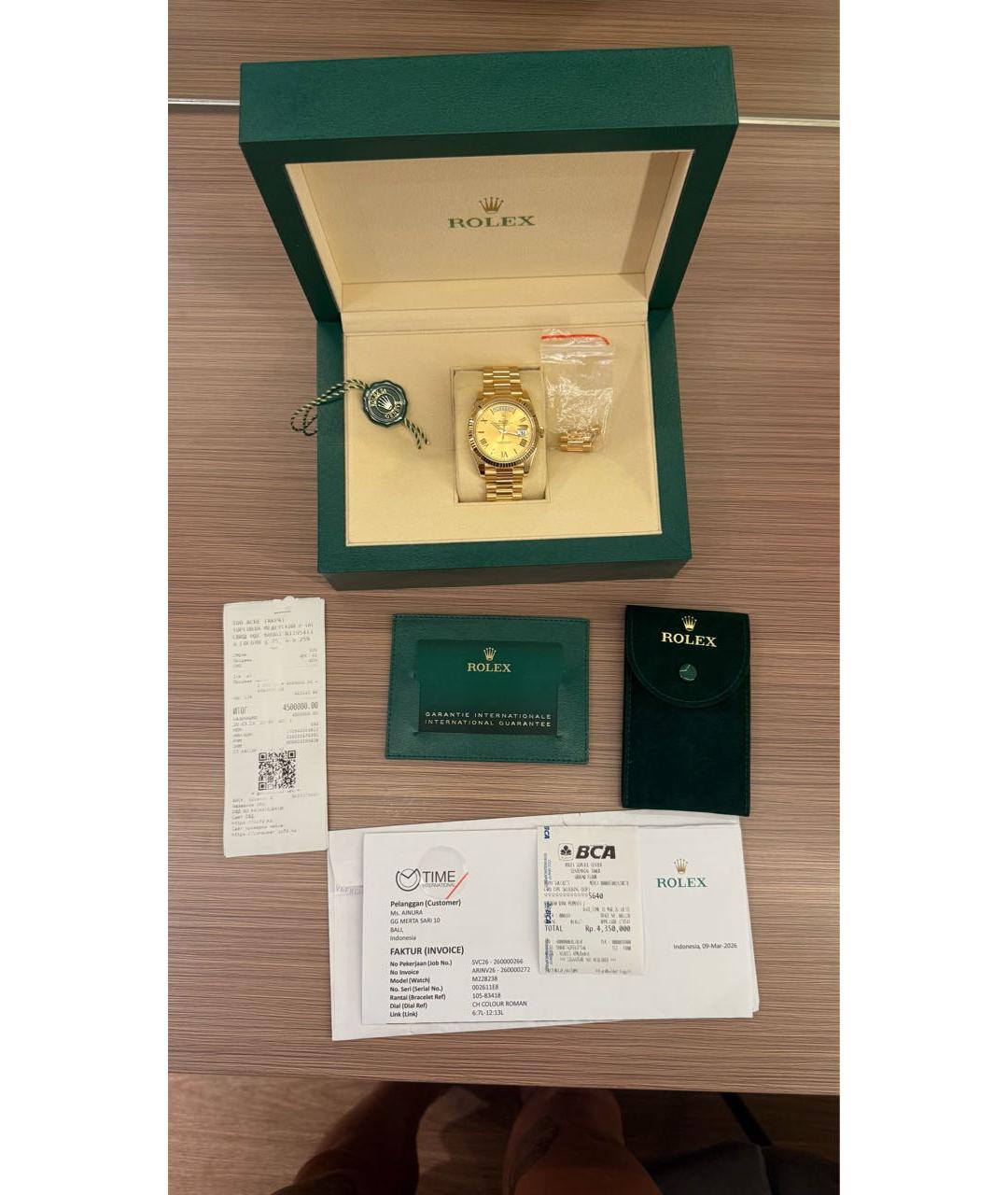 ROLEX Золотые часы из желтого золота, фото 4