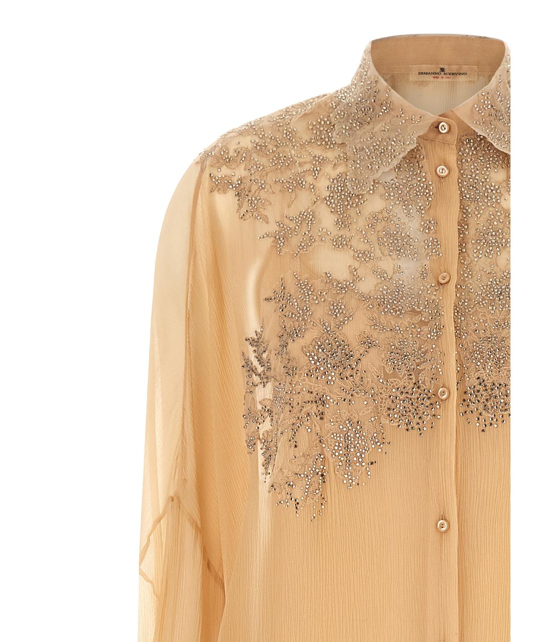 ERMANNO SCERVINO Оранжевое шелковое повседневное платье, фото 3