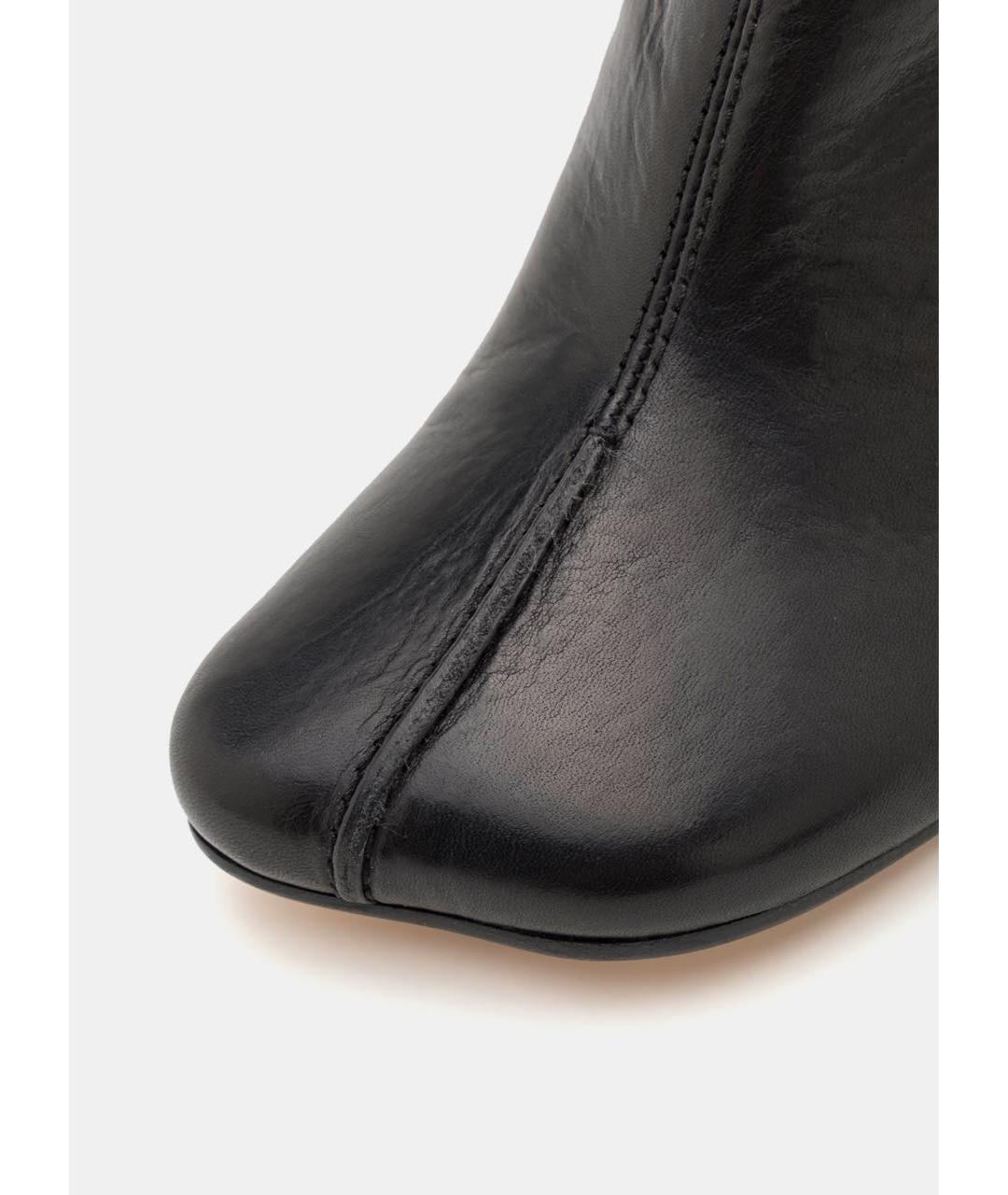 MM6 MAISON MARGIELA Черные кожаные мюли, фото 3