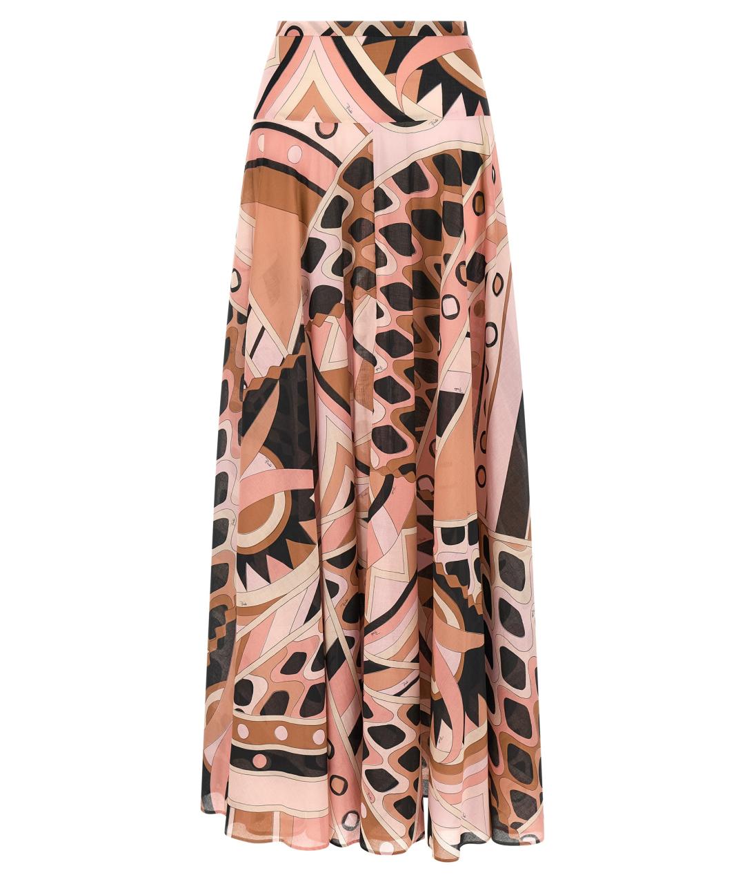 EMILIO PUCCI Розовая хлопковая юбка макси, фото 1