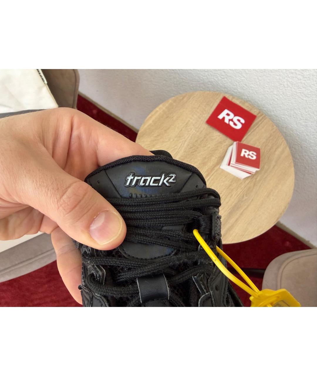 BALENCIAGA Черные кожаные кроссовки, фото 6