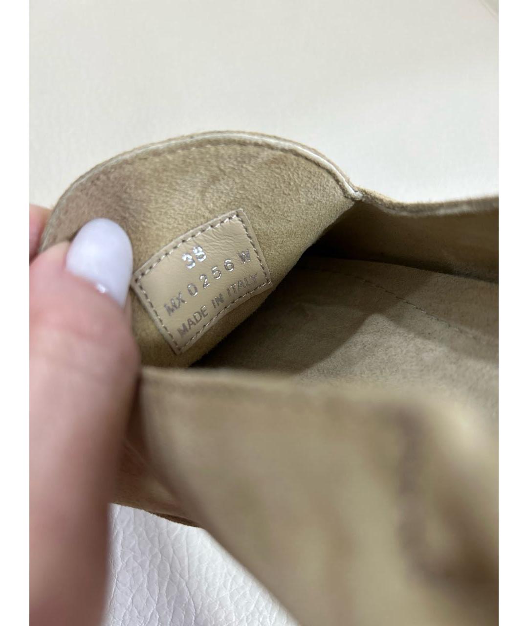 CELINE Бежевые замшевые мокасины, фото 6