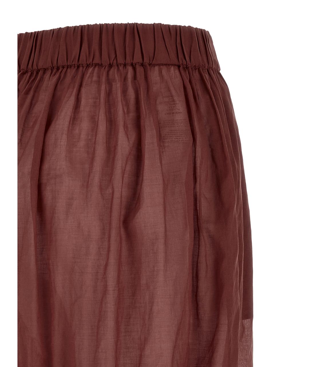 THE ANDAMANE Бордовые хлопковые прямые брюки, фото 4