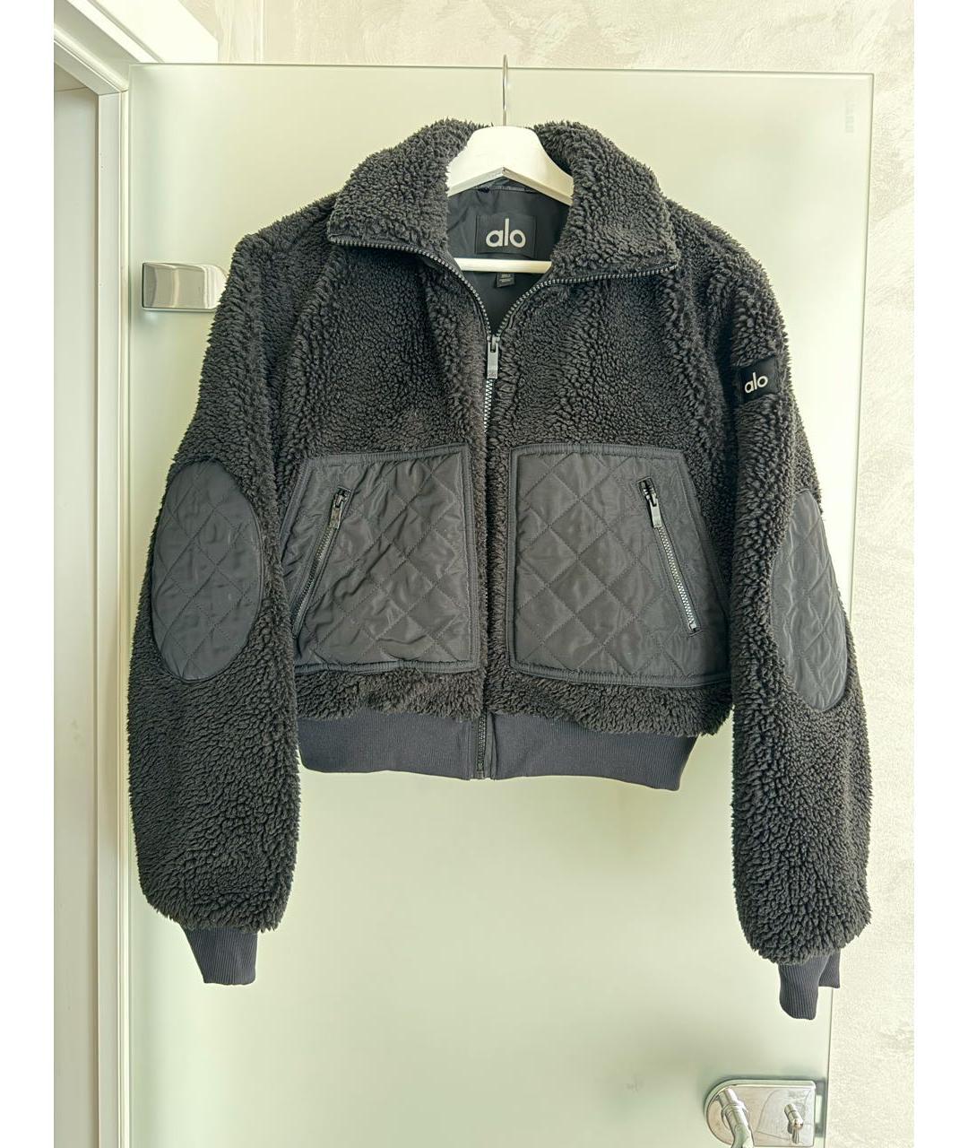 ALO YOGA Черная полиэстеровая куртка, фото 8