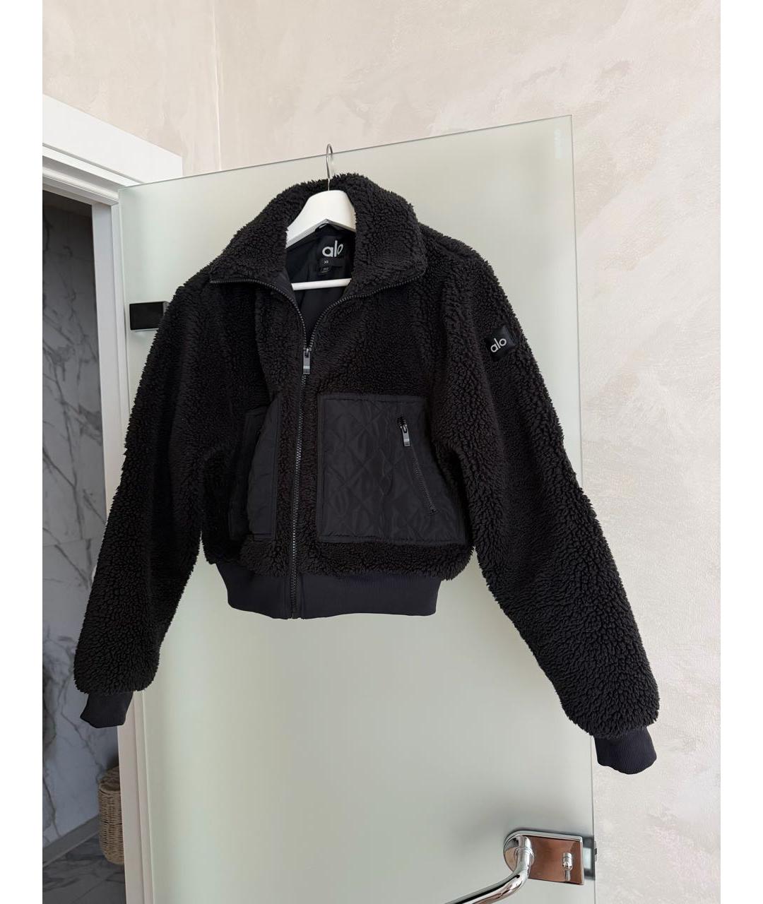 ALO YOGA Черная полиэстеровая куртка, фото 3