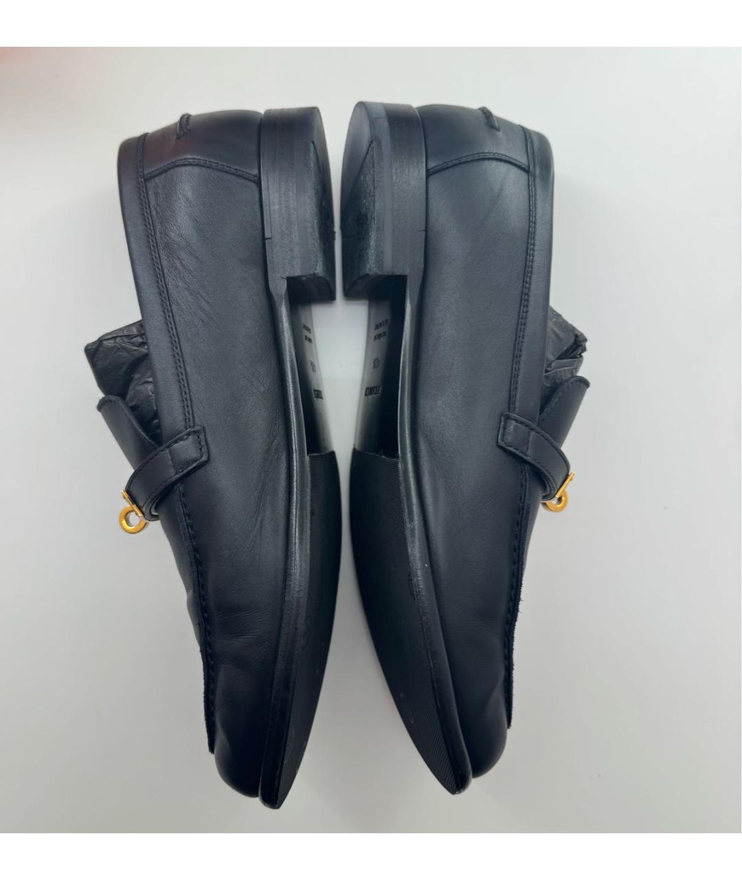 HERMES Черные кожаные лоферы, фото 8