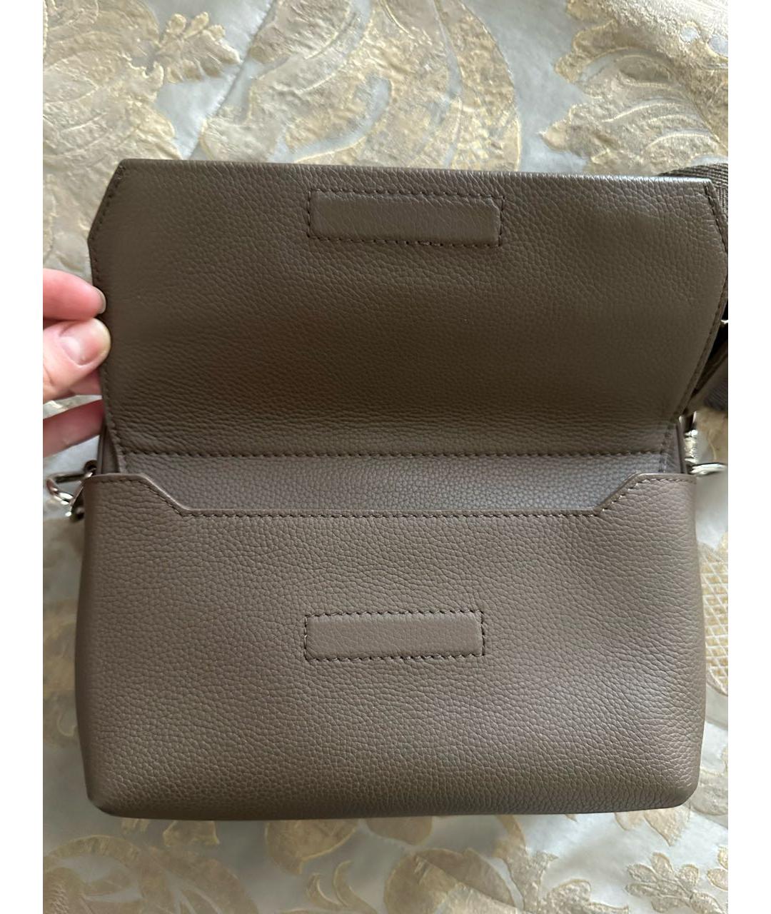 LOUIS VUITTON Коричневая кожаная сумка на плечо, фото 4