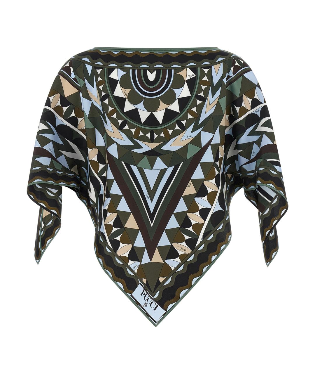 EMILIO PUCCI Мульти шелковая майка, фото 2