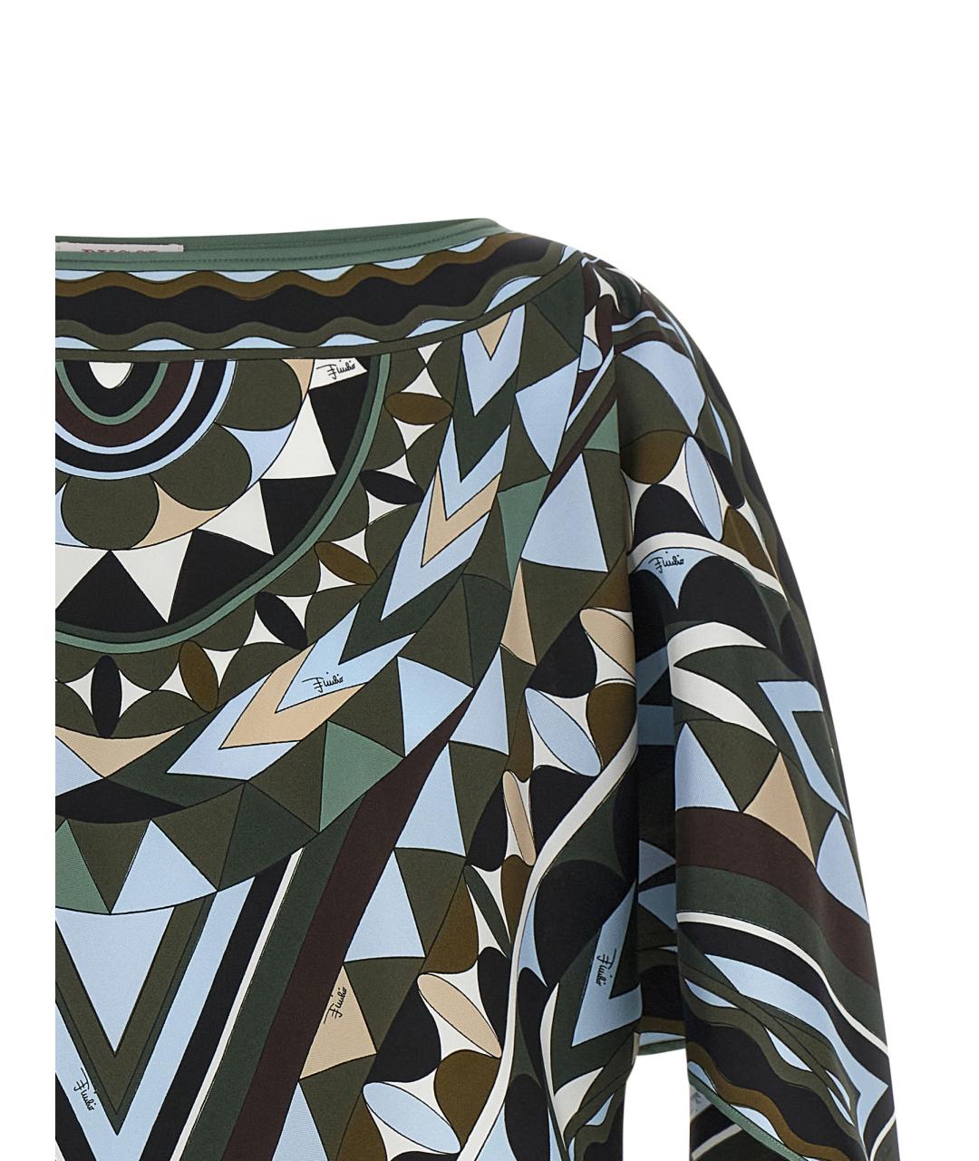 EMILIO PUCCI Мульти шелковая майка, фото 3