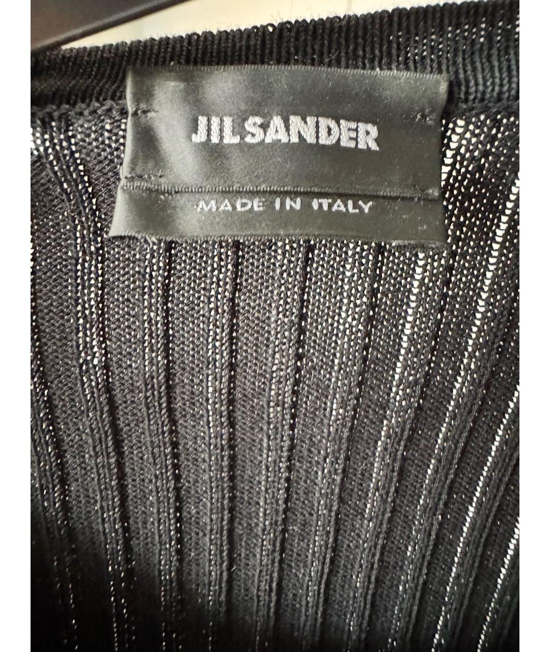 JIL SANDER Черный хлопковый джемпер / свитер, фото 3