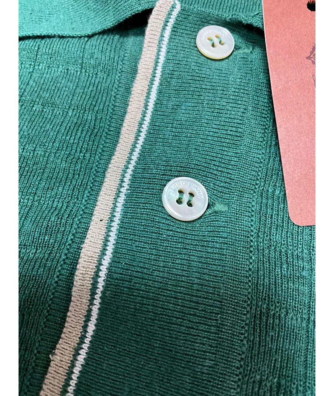 LORO PIANA Зеленые поло с коротким рукавом, фото 5