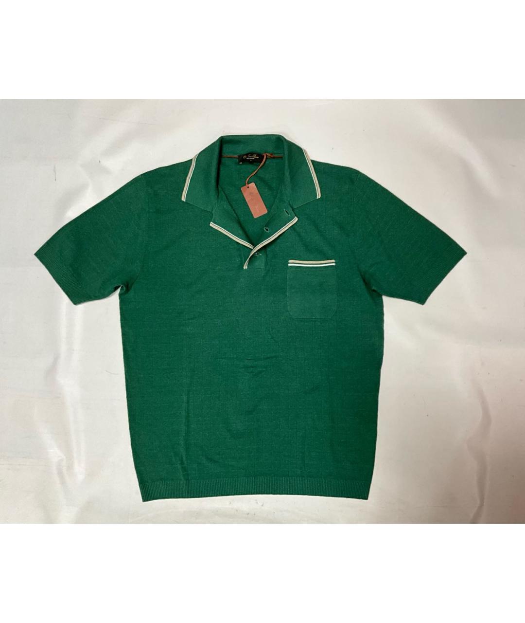 LORO PIANA Зеленые поло с коротким рукавом, фото 2