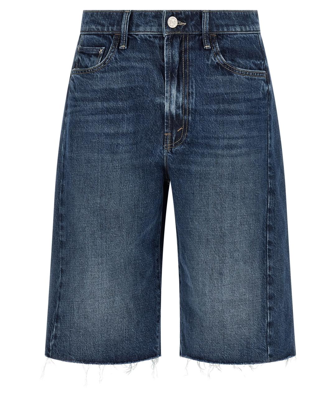 MOTHER Синие хлопковые шорты, фото 1